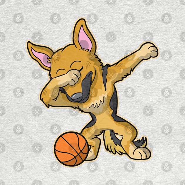 Dabbing German Shepherd Basketball Player by QUYNH SOCIU